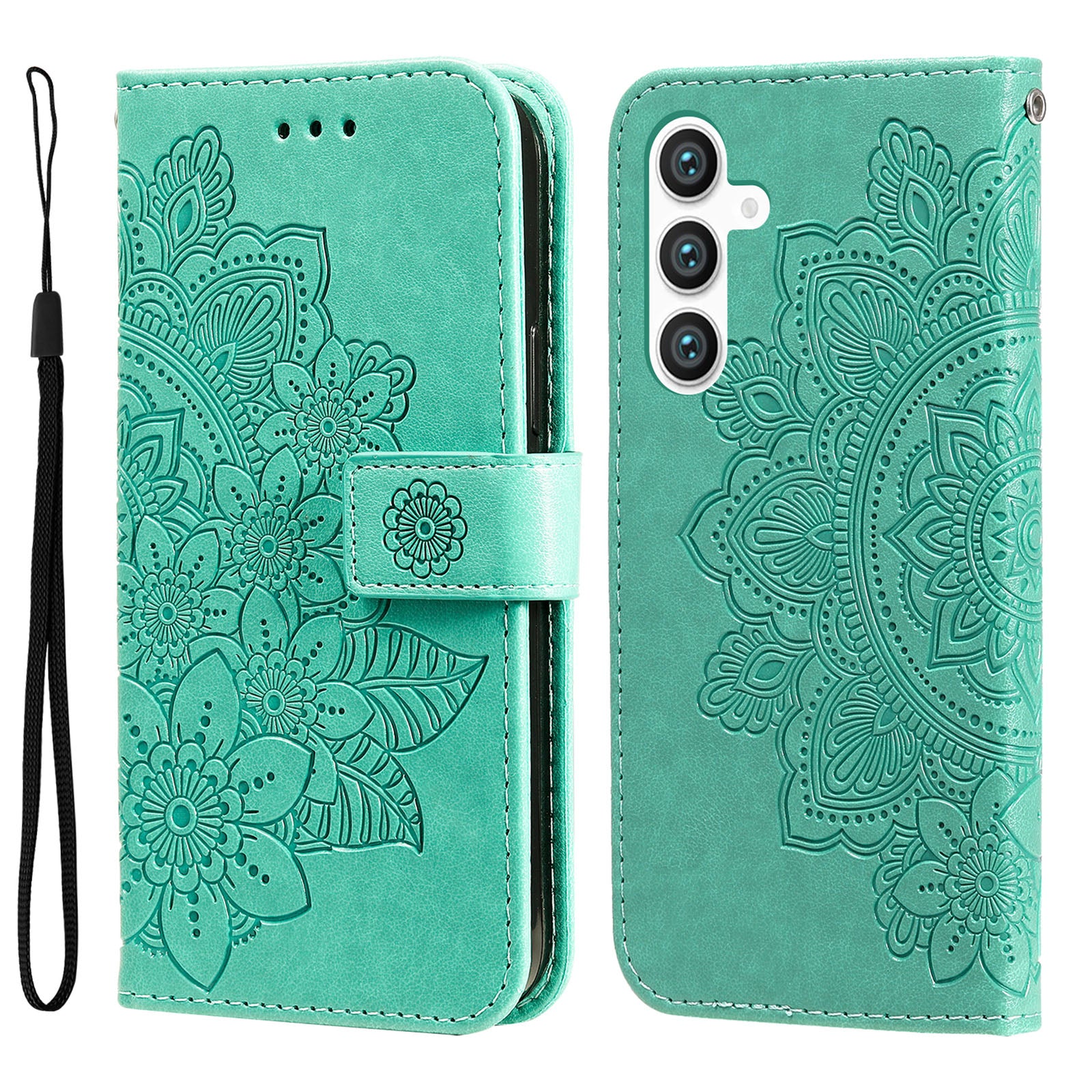 For Samsung Galaxy S23 FE Stand Wallet Imprinted Flower PU Leather Cover Mobile Phone Shell Phone Case For Samsung Galaxy S23 FE Stand Wallet Imprinted Flower PU Leather Cover Mobile Phone Shell Phone Case